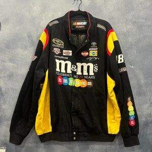JH Design Nascar Men's 3XL Black Cotton Jacket with M&M Snaps